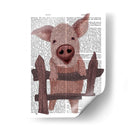 Cerdo En La Impresión Del Libro De La Cerca - Fab Funky | Cuadro decorativo de Canvas Lab