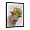 Ovejas Con Impresión Del Libro De La Corona De Narciso - Fab Funky | Cuadro decorativo de Canvas Lab