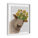 Ovejas Con Impresión Del Libro De La Corona De Narciso - Fab Funky | Cuadro decorativo de Canvas Lab