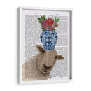Ovejas Con Jarrón De Flores Libro De Impresión - Fab Funky | Cuadro decorativo de Canvas Lab