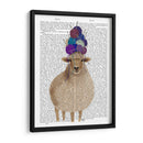 Ovejas Con Sombrero De Lana, Impresión Completa De Libros - Fab Funky | Cuadro decorativo de Canvas Lab