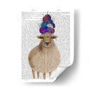 Ovejas Con Sombrero De Lana, Impresión Completa De Libros - Fab Funky | Cuadro decorativo de Canvas Lab