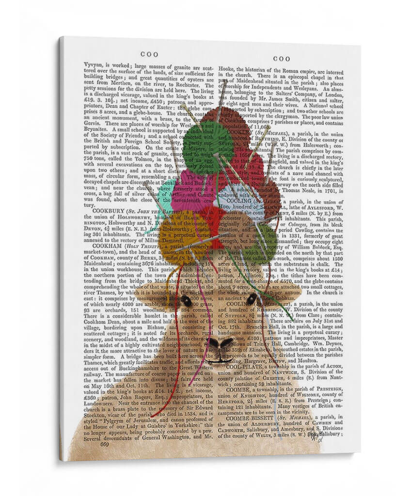 Ovejas Con Sombrero De Lana, Retrato Libro De Impresión - Fab Funky | Cuadro decorativo de Canvas Lab