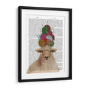 Ovejas Con Sombrero De Lana, Retrato Libro De Impresión - Fab Funky | Cuadro decorativo de Canvas Lab