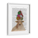 Ovejas Con Sombrero De Lana, Retrato Libro De Impresión - Fab Funky | Cuadro decorativo de Canvas Lab