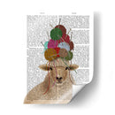 Ovejas Con Sombrero De Lana, Retrato Libro De Impresión - Fab Funky | Cuadro decorativo de Canvas Lab