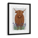 Vaca Highland, Libro Bluebell - Fab Funky | Cuadro decorativo de Canvas Lab