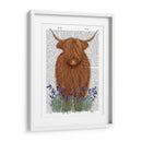 Vaca Highland, Libro Bluebell - Fab Funky | Cuadro decorativo de Canvas Lab
