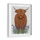 Vaca Highland, Libro Bluebell - Fab Funky | Cuadro decorativo de Canvas Lab