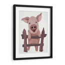 Cerdo En La Cerca - Fab Funky | Cuadro decorativo de Canvas Lab