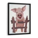 Cerdo En La Cerca - Fab Funky | Cuadro decorativo de Canvas Lab