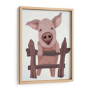 Cerdo En La Cerca - Fab Funky | Cuadro decorativo de Canvas Lab