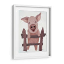 Cerdo En La Cerca - Fab Funky | Cuadro decorativo de Canvas Lab
