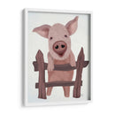 Cerdo En La Cerca - Fab Funky | Cuadro decorativo de Canvas Lab