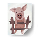 Cerdo En La Cerca - Fab Funky | Cuadro decorativo de Canvas Lab