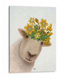 Ovejas Con Corona De Narciso - Fab Funky | Cuadro decorativo de Canvas Lab