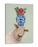 Ovejas Con Jarrón De Flores. - Fab Funky | Cuadro decorativo de Canvas Lab