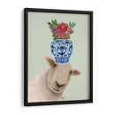 Ovejas Con Jarrón De Flores. - Fab Funky | Cuadro decorativo de Canvas Lab