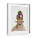 Ovejas Con Sombrero De Lana, Retrato - Fab Funky | Cuadro decorativo de Canvas Lab