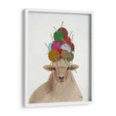Ovejas Con Sombrero De Lana, Retrato - Fab Funky | Cuadro decorativo de Canvas Lab