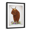 Vaca Highland, Pansy - Fab Funky | Cuadro decorativo de Canvas Lab