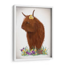 Vaca Highland, Pansy - Fab Funky | Cuadro decorativo de Canvas Lab