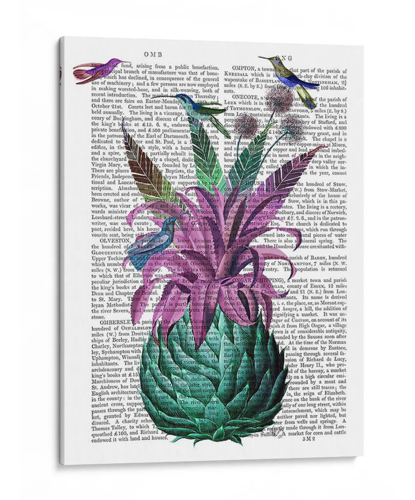 Impresión De Libro De Alcachofas Tropicales - Fab Funky | Cuadro decorativo de Canvas Lab