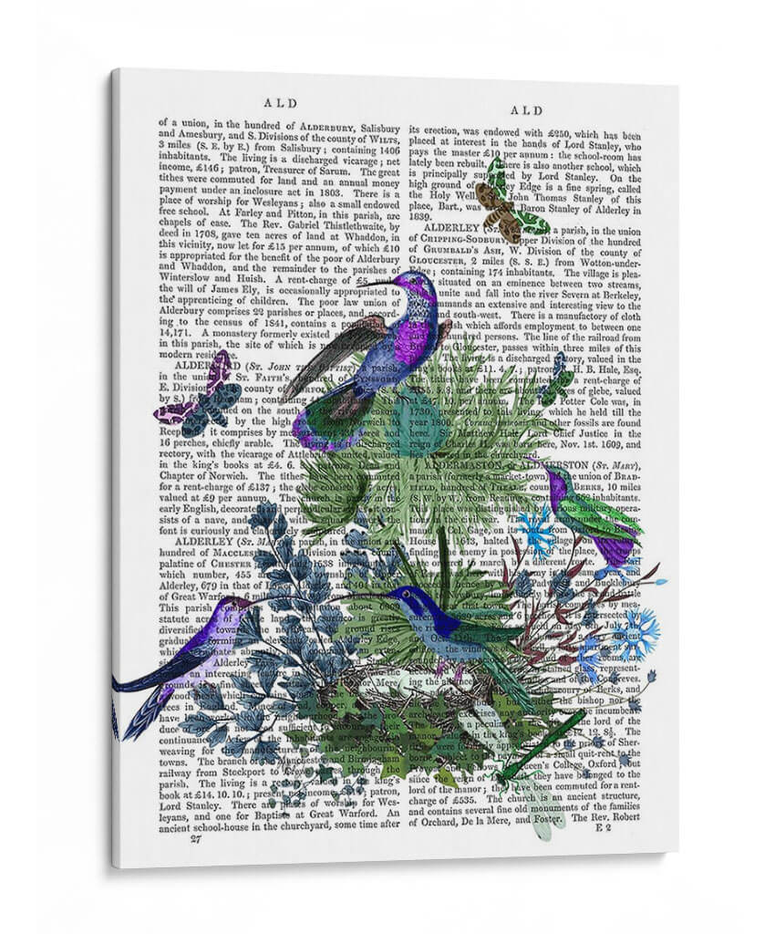 Pájaros Tropicales Nido 1 Libro De Impresión - Fab Funky | Cuadro decorativo de Canvas Lab