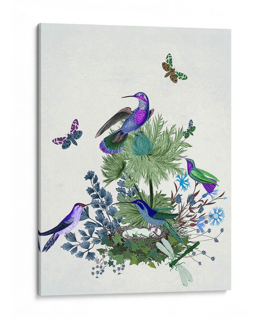 Pájaros Tropicales Nido 1 - Fab Funky | Cuadro decorativo de Canvas Lab