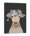 Cabra 1, Flores Blancas - Fab Funky | Cuadro decorativo de Canvas Lab