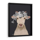 Cabra 1, Flores Blancas - Fab Funky | Cuadro decorativo de Canvas Lab