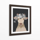 Cabra 1, Flores Blancas - Fab Funky | Cuadro decorativo de Canvas Lab