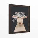 Cabra 1, Flores Blancas - Fab Funky | Cuadro decorativo de Canvas Lab