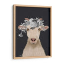 Cabra 1, Flores Blancas - Fab Funky | Cuadro decorativo de Canvas Lab