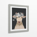 Cabra 1, Flores Blancas - Fab Funky | Cuadro decorativo de Canvas Lab