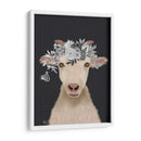 Cabra 1, Flores Blancas - Fab Funky | Cuadro decorativo de Canvas Lab