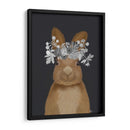 Conejo, Flores Blancas - Fab Funky | Cuadro decorativo de Canvas Lab