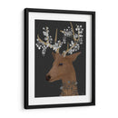 Ciervos, Flores Blancas - Fab Funky | Cuadro decorativo de Canvas Lab