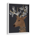 Ciervos, Flores Blancas - Fab Funky | Cuadro decorativo de Canvas Lab