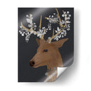 Ciervos, Flores Blancas - Fab Funky | Cuadro decorativo de Canvas Lab