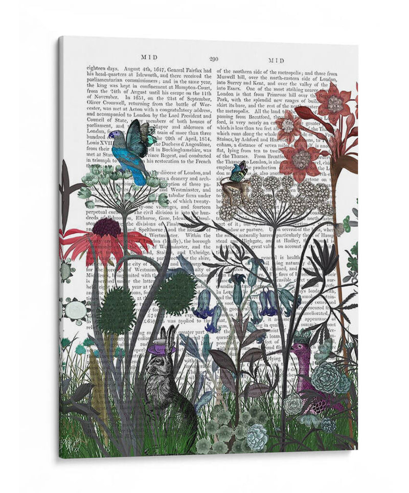 Flor De Flores Silvestres, Libro De Conejo Imprimir - Fab Funky | Cuadro decorativo de Canvas Lab