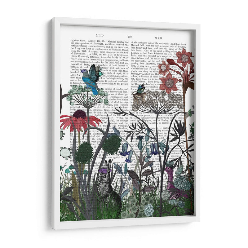 Flor De Flores Silvestres, Libro De Conejo Imprimir - Fab Funky | Cuadro decorativo de Canvas Lab