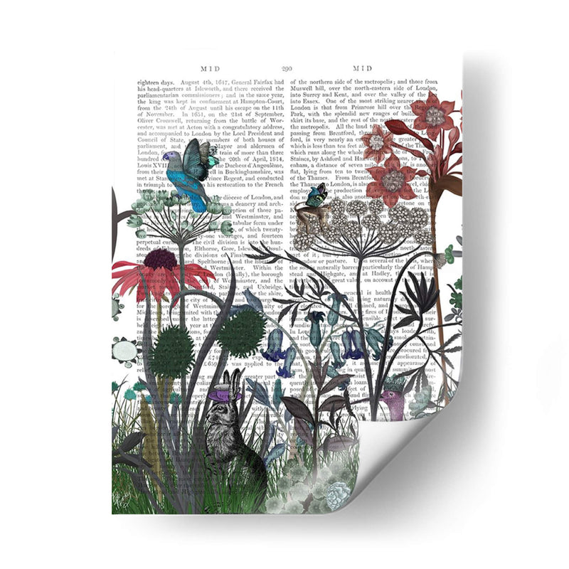 Flor De Flores Silvestres, Libro De Conejo Imprimir - Fab Funky | Cuadro decorativo de Canvas Lab