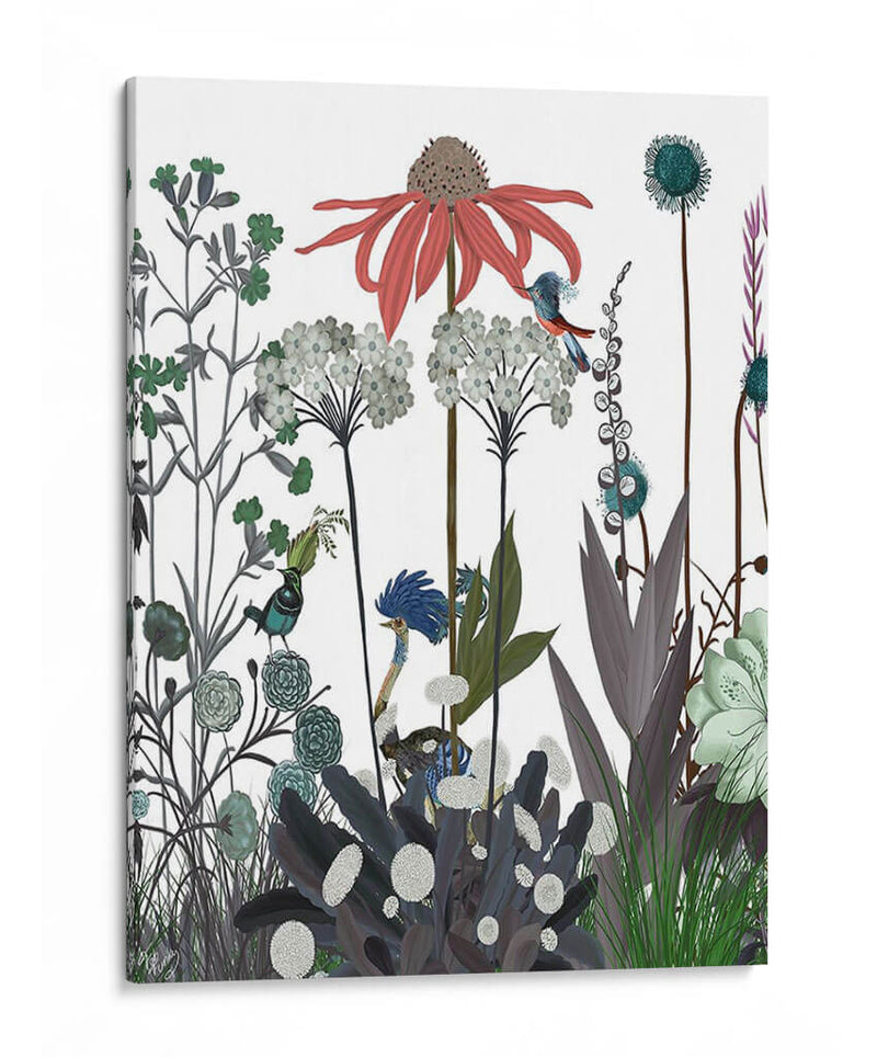 Flor De Flores Silvestres, Avestruz - Fab Funky | Cuadro decorativo de Canvas Lab