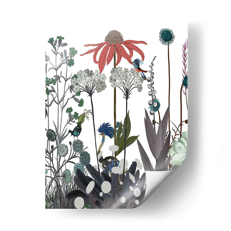 Flor De Flores Silvestres, Avestruz - Fab Funky | Cuadro decorativo de Canvas Lab