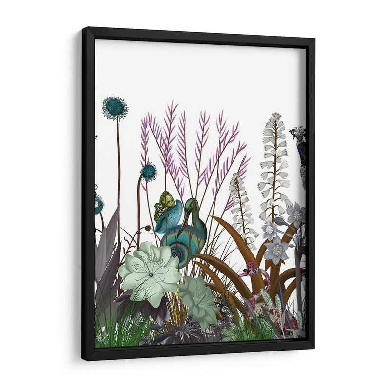 Flor De Flores Silvestres, Pájaro Caracol - Fab Funky | Cuadro decorativo de Canvas Lab