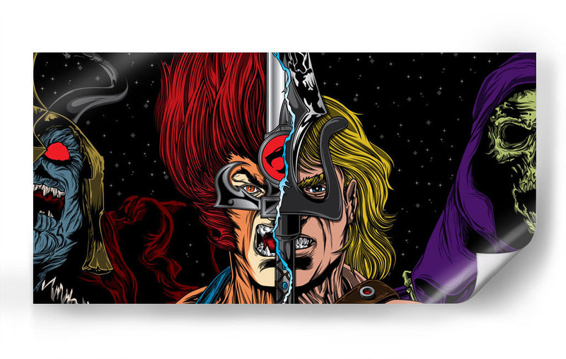 Thundercats vs He-Man | Cuadro decorativo de Canvas Lab