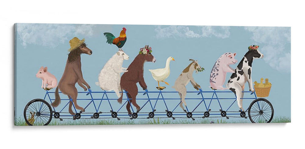 Animales De Granja En Tándem - Fab Funky | Cuadro decorativo de Canvas Lab
