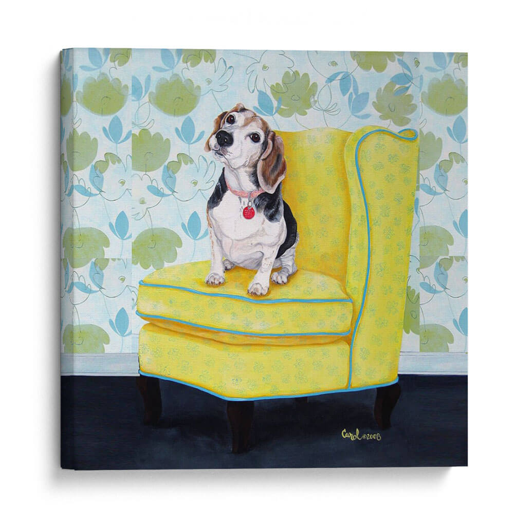 Beagle En Amarillo - Nina Ramos | Cuadro decorativo de Canvas Lab