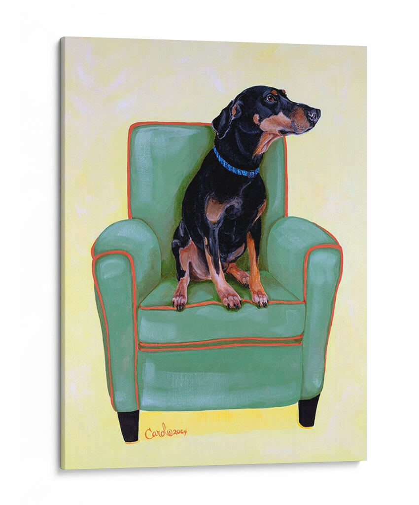 Dobie En Verde - Nina Ramos | Cuadro decorativo de Canvas Lab